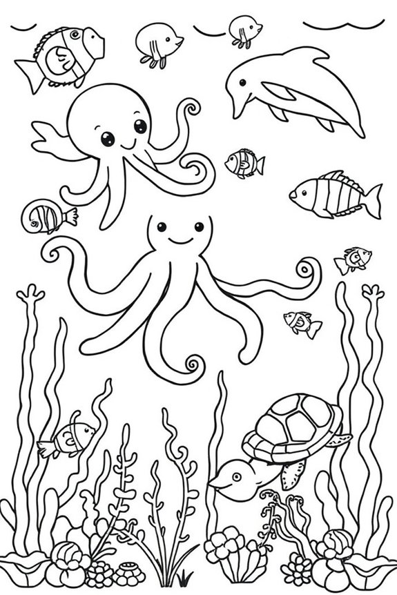 Underwater World Coloring Sheet