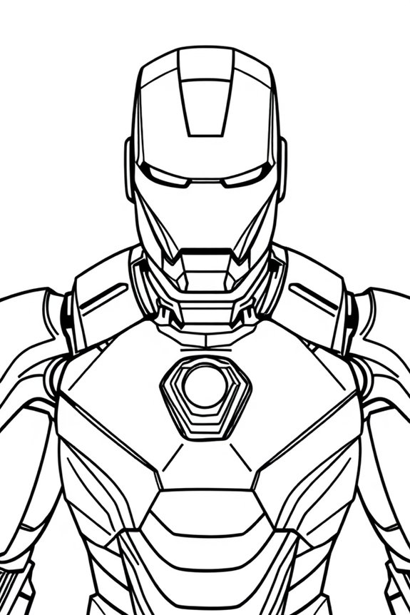 Simple Iron Man Coloring Sheet