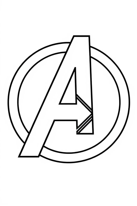 Avengers Logo Coloring Sheet