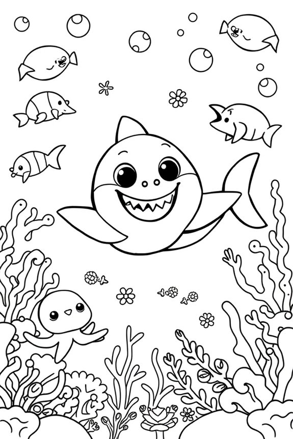 Baby Shark Ocean Adventure Coloring Sheet