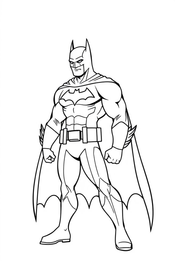 Batman Simple Coloring Sheet