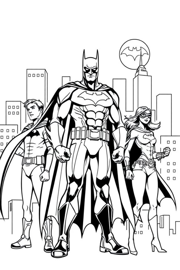 Batman & Friends Coloring Sheet