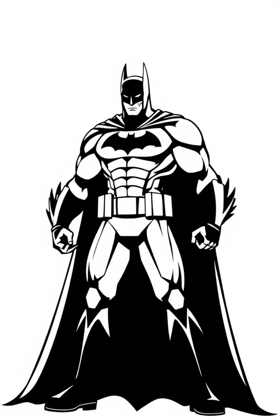 Batman Silhouette Coloring Sheet