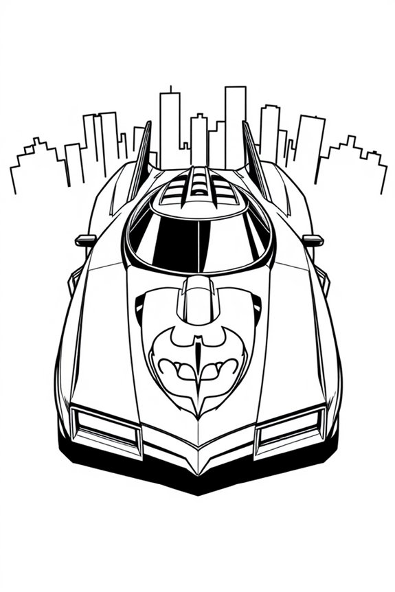 Batman Vehicle Coloring Sheet