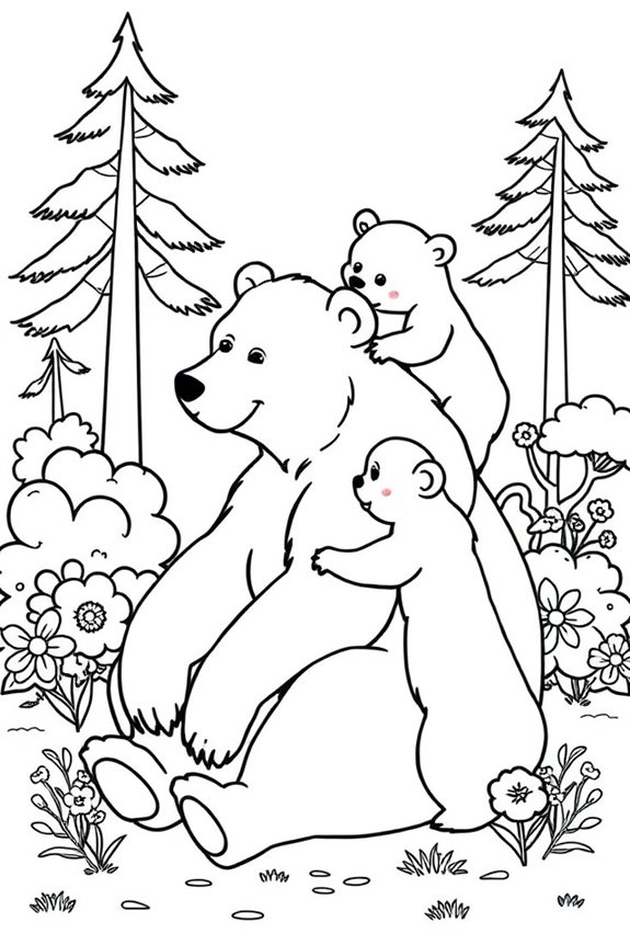 Bear Family Coloring Sheet