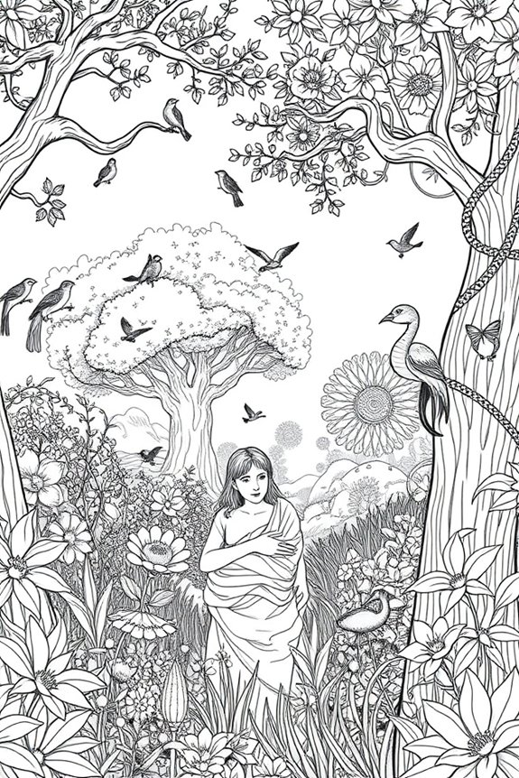 Garden of Eden Coloring Sheet