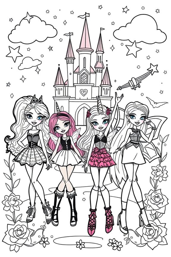 Bratz Magical World Coloring Sheet