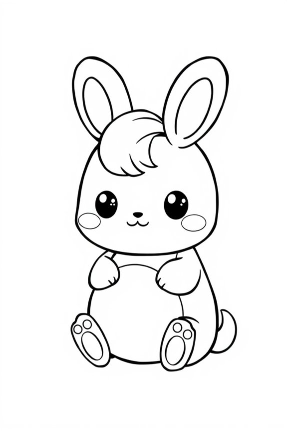 Cute Cinnamoroll Sitting Coloring Sheet