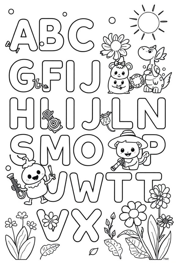 Cocomelon Alphabet Adventures Coloring Sheet