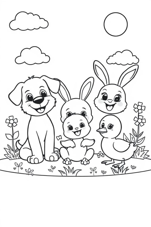 Cocomelon Animal Friends Coloring Sheet