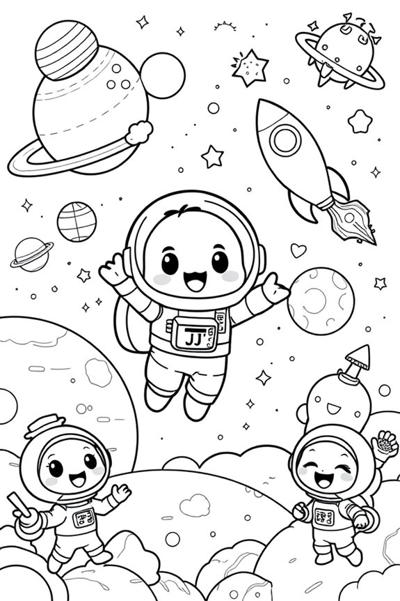 Cocomelon Space Journey Coloring Sheet