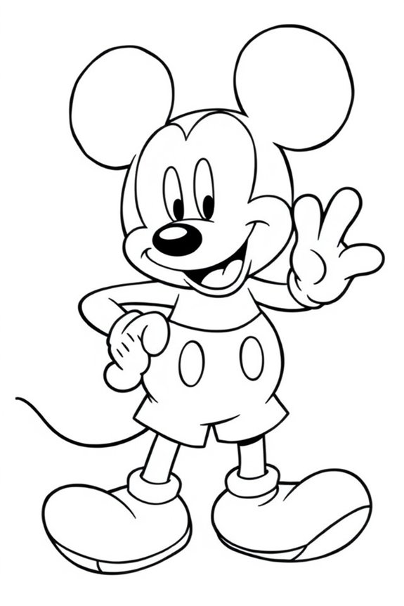 Mickey Mouse Coloring Sheet