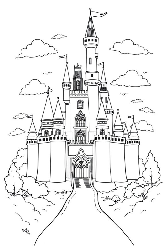 Princess Castle Coloring Sheet