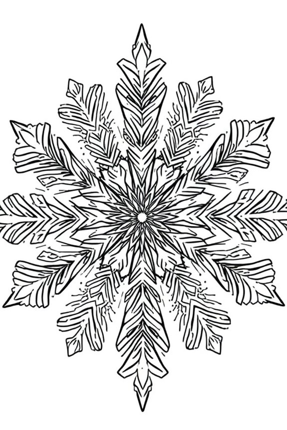 Frozen Snowflake Mandala Coloring Sheet