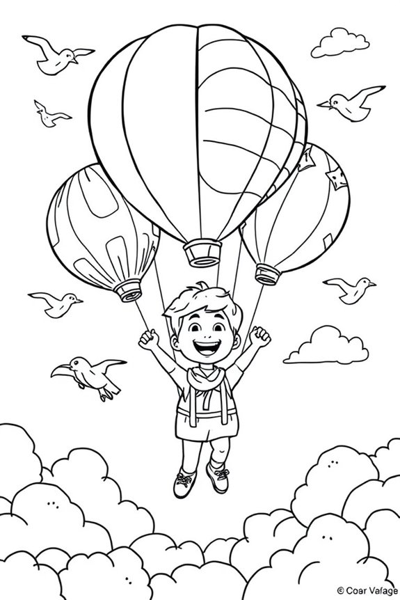 Pixar Balloon Adventure Coloring Sheet