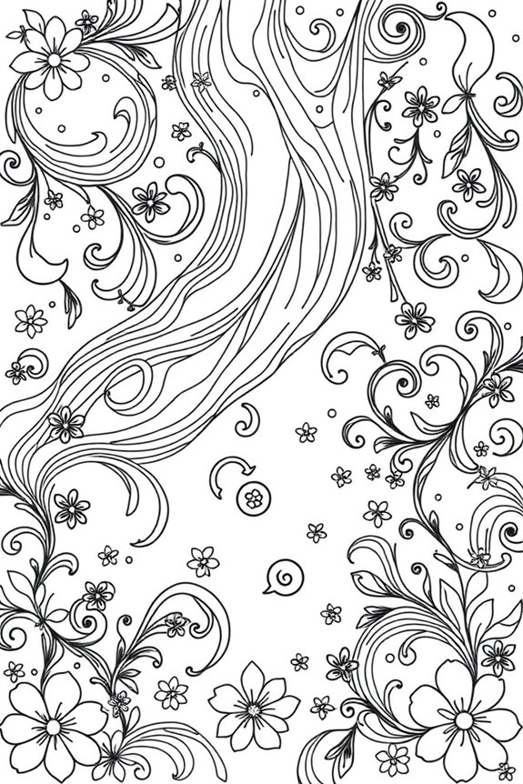 Aurora Dreamy Patterns Coloring Sheet