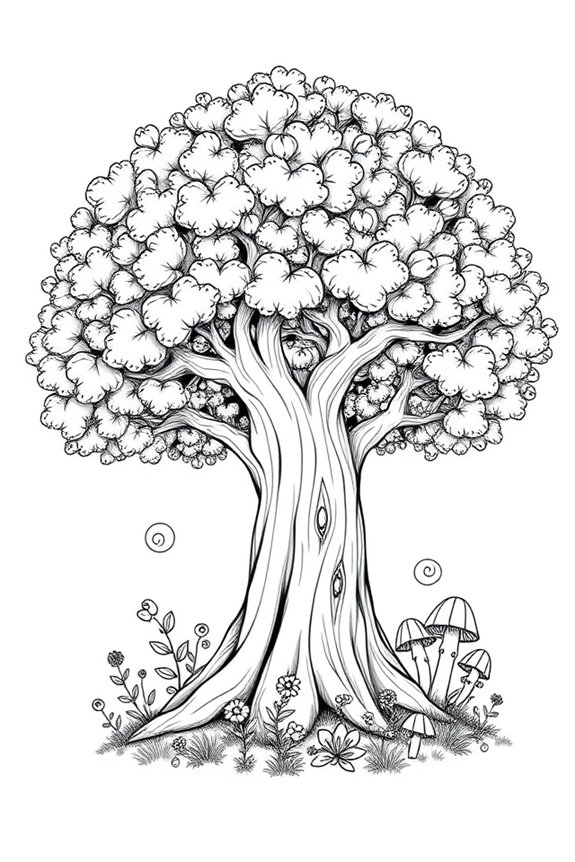 Earth Day Tree Coloring Sheet