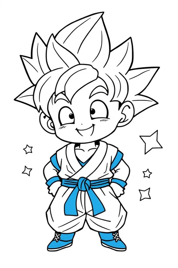 Chibi Goku Coloring Sheet