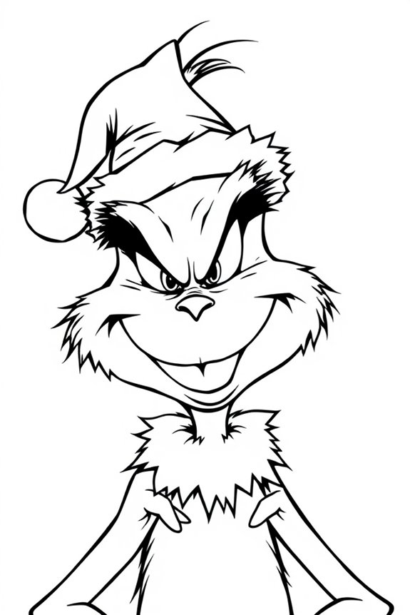 Grinch Character Coloring Sheet