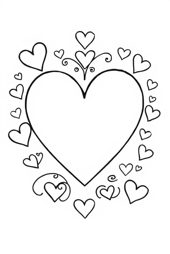 Simple Heart Coloring Sheet