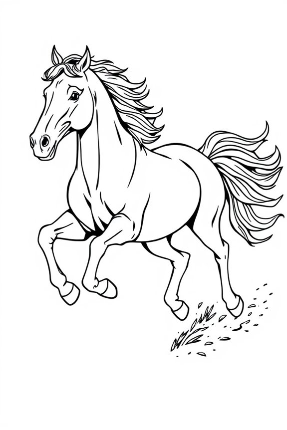 Galloping Horse Coloring Sheet