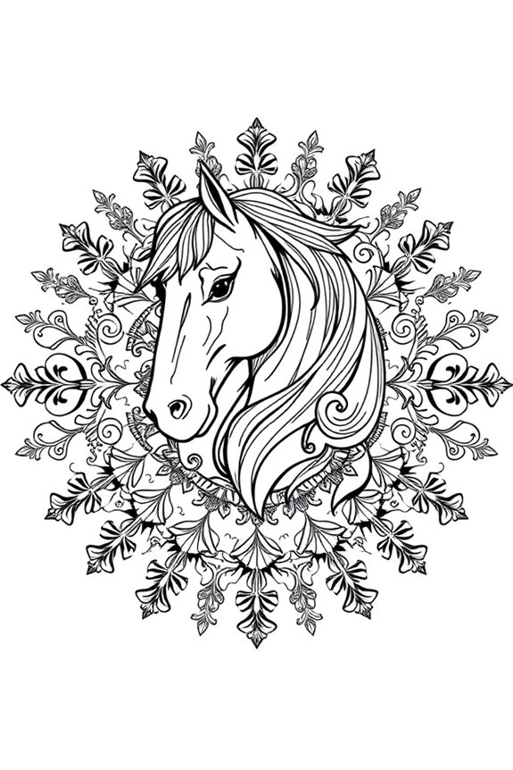 Horse Mandala Coloring Sheet