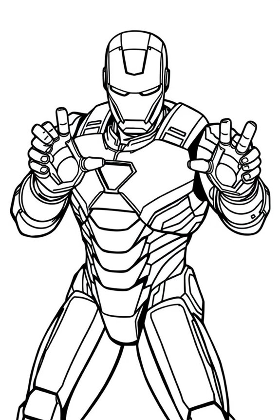 Iron Man Simple Coloring Sheet