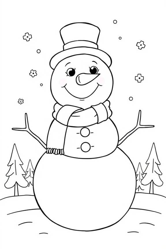 Snowman coloring sheet