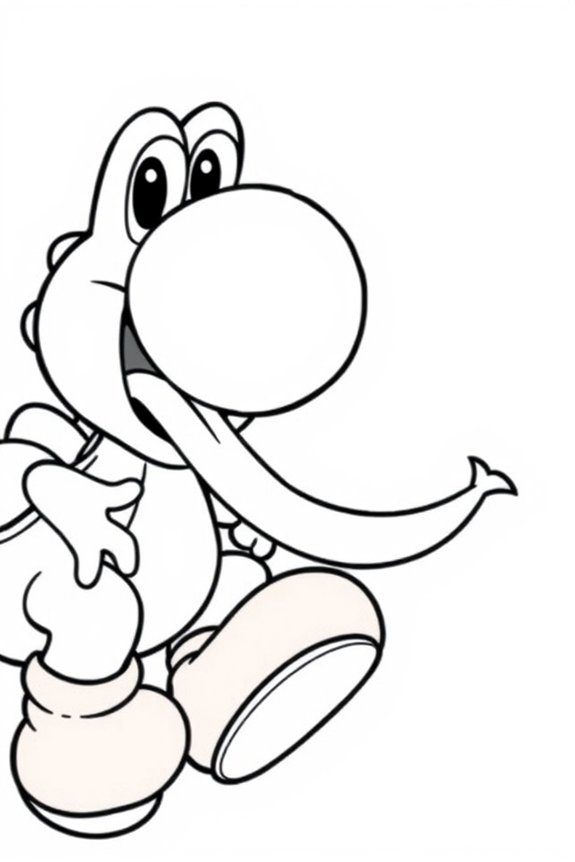 Yoshi Coloring Sheet
