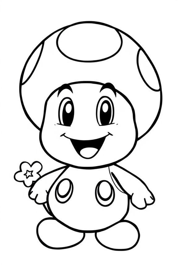Toad Coloring Sheet
