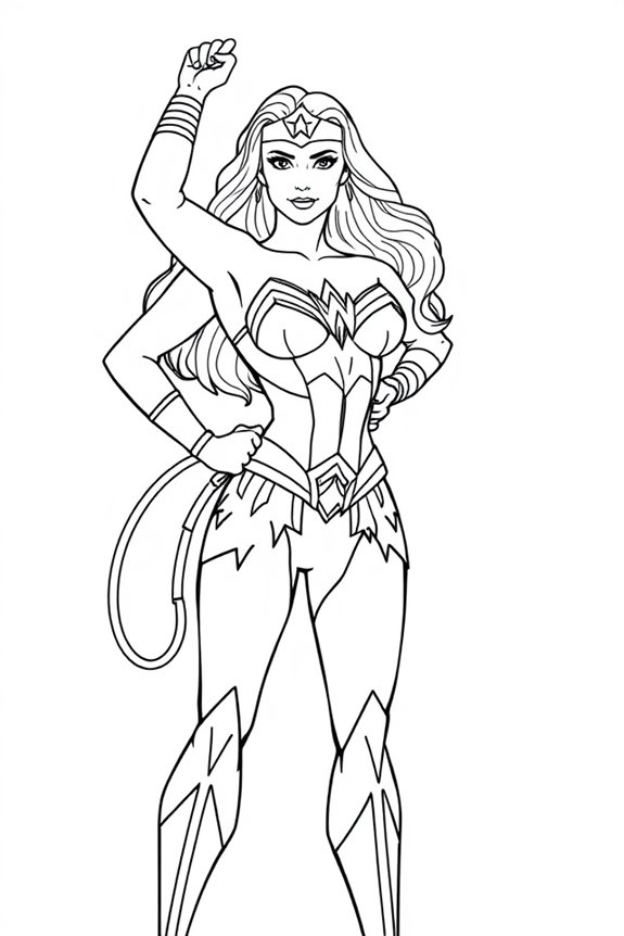 Wonder Woman Coloring Sheet