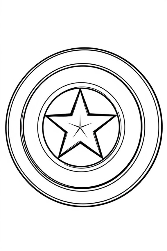 Captain America Shield Coloring Sheet