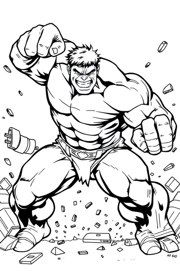 Hulk Smash Coloring Sheet