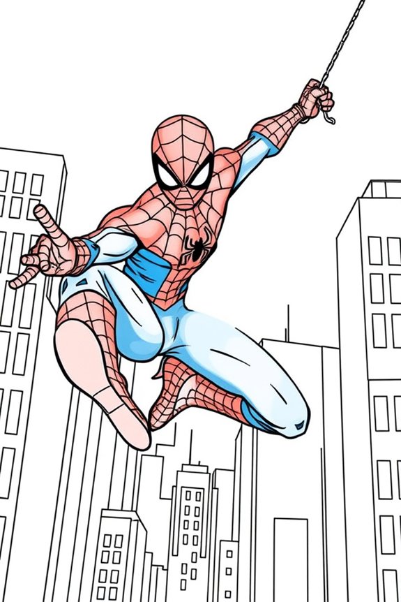 Friendly Neighborhood Spider-Man Coloring Sheet