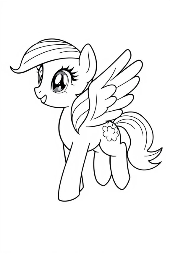 Rainbow Dash coloring sheet