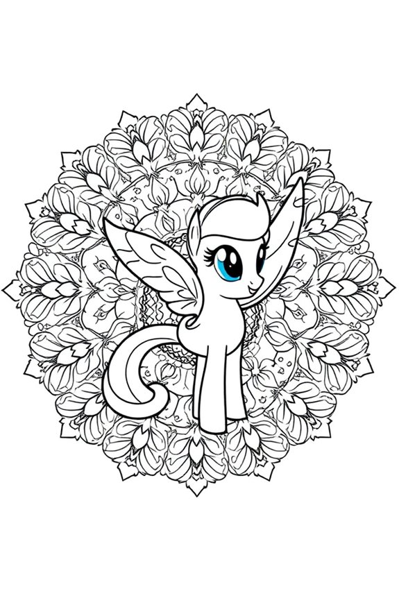 Fluttershy Mandala coloring sheet