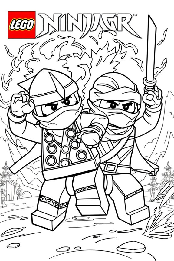 Ninjago Spinjitzu Coloring Sheet