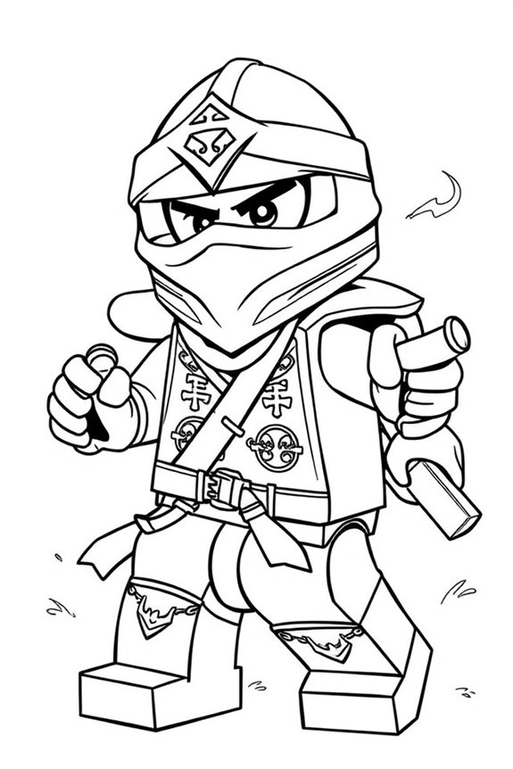 Ninjago Mini Figure Coloring Sheet