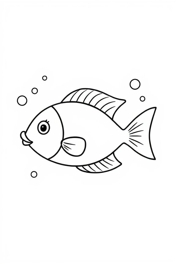 Simple Fish Coloring Sheet