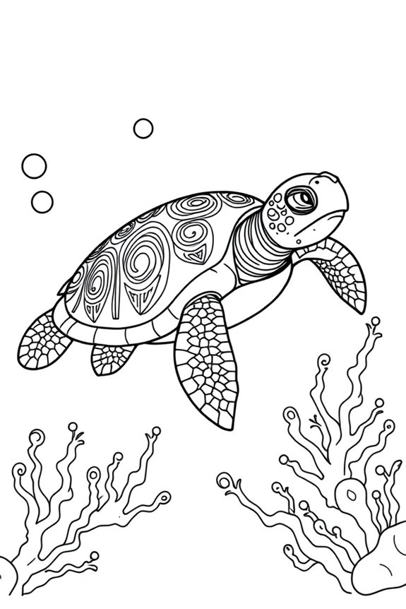 Sea Turtle Coloring Sheet