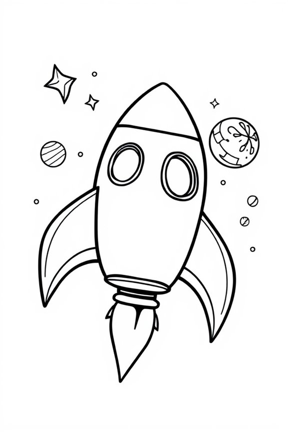 Among Us Rocket Ship Coloring Sheet