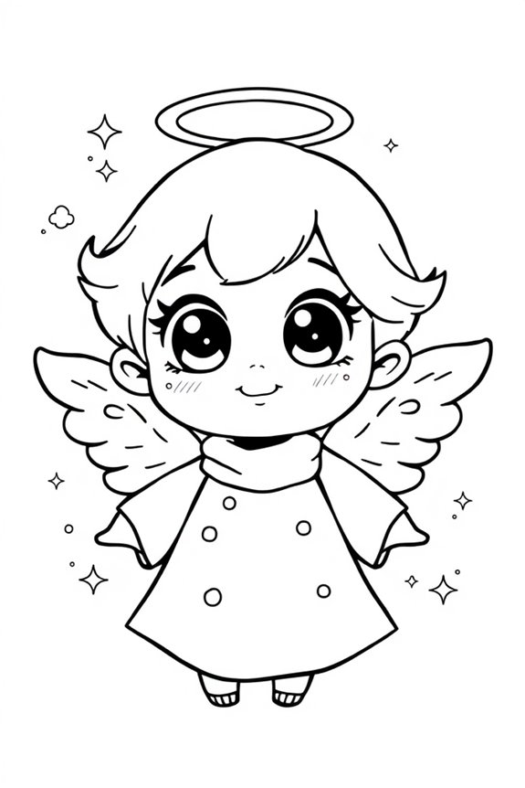 Chibi Angel Coloring Sheet
