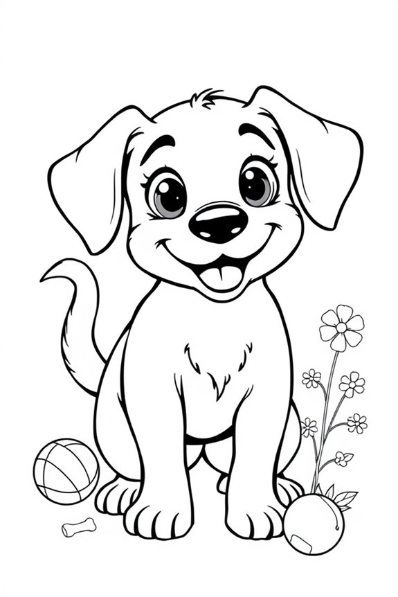 Dog coloring sheet