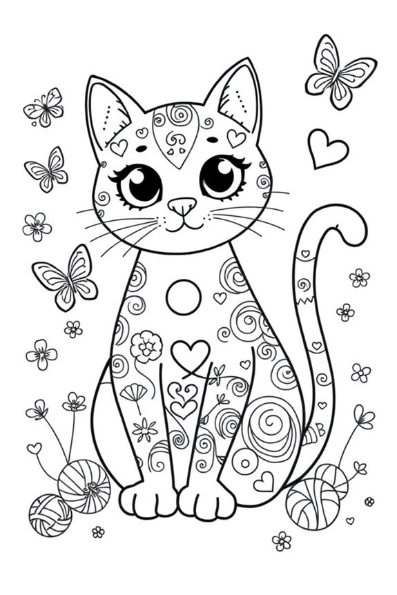Cat coloring sheet