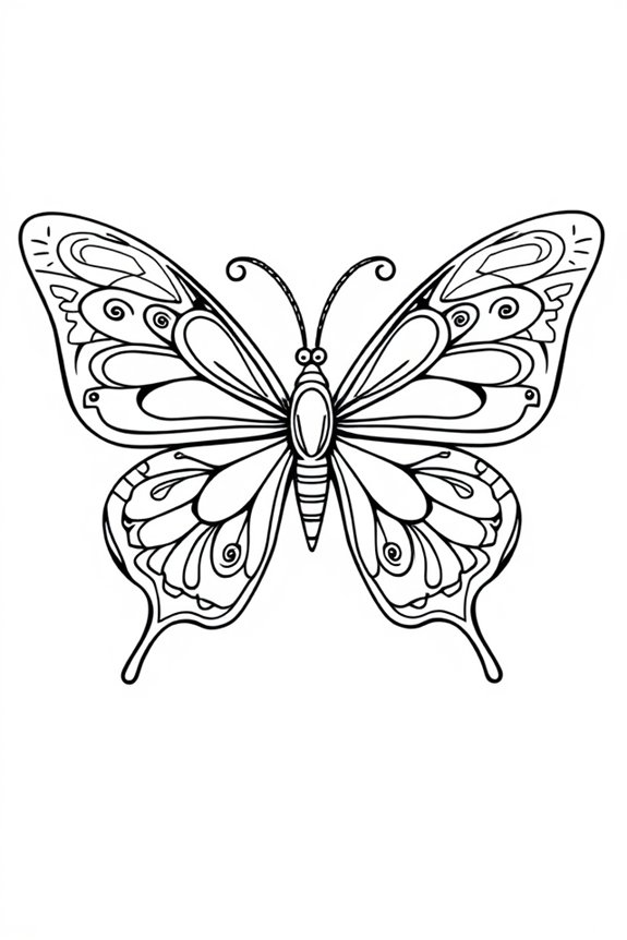 Butterfly coloring sheet