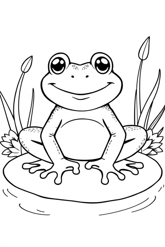 Frog coloring sheet