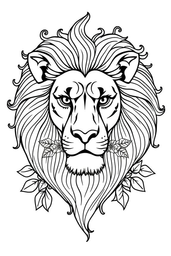 Lion coloring sheet