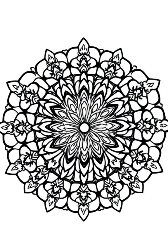 Easy Mandala Coloring Sheet