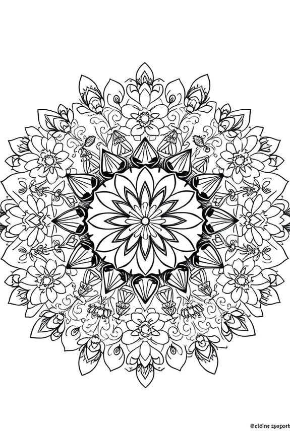 April Showers Mandala Coloring Sheet