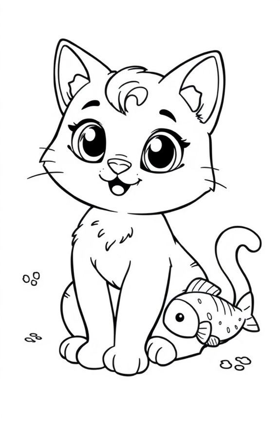Cat Coloring Sheet
